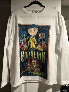Coraline Graphic Long-Sleeve Shirt - White